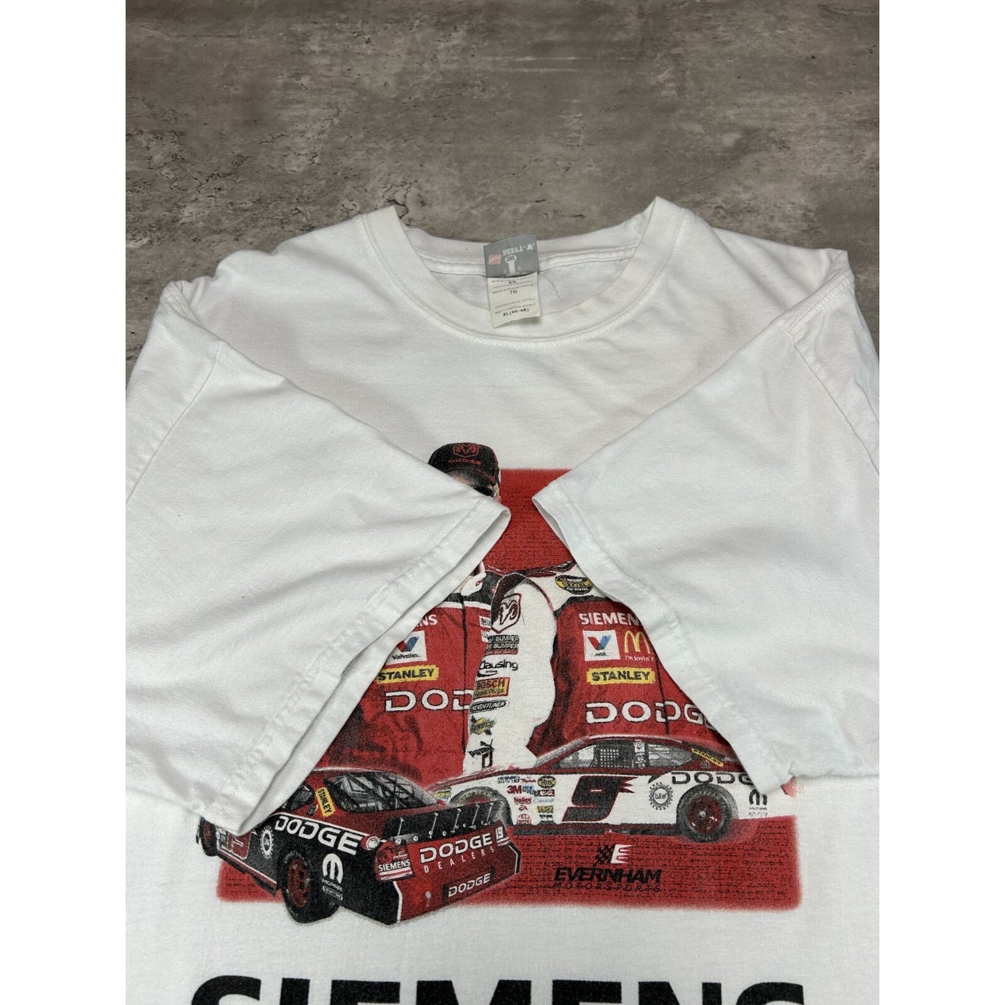 Vintage Jeremy Mayfield #19 Kasey Kahne #9 Nascar Dodge T-Shirt Size Large