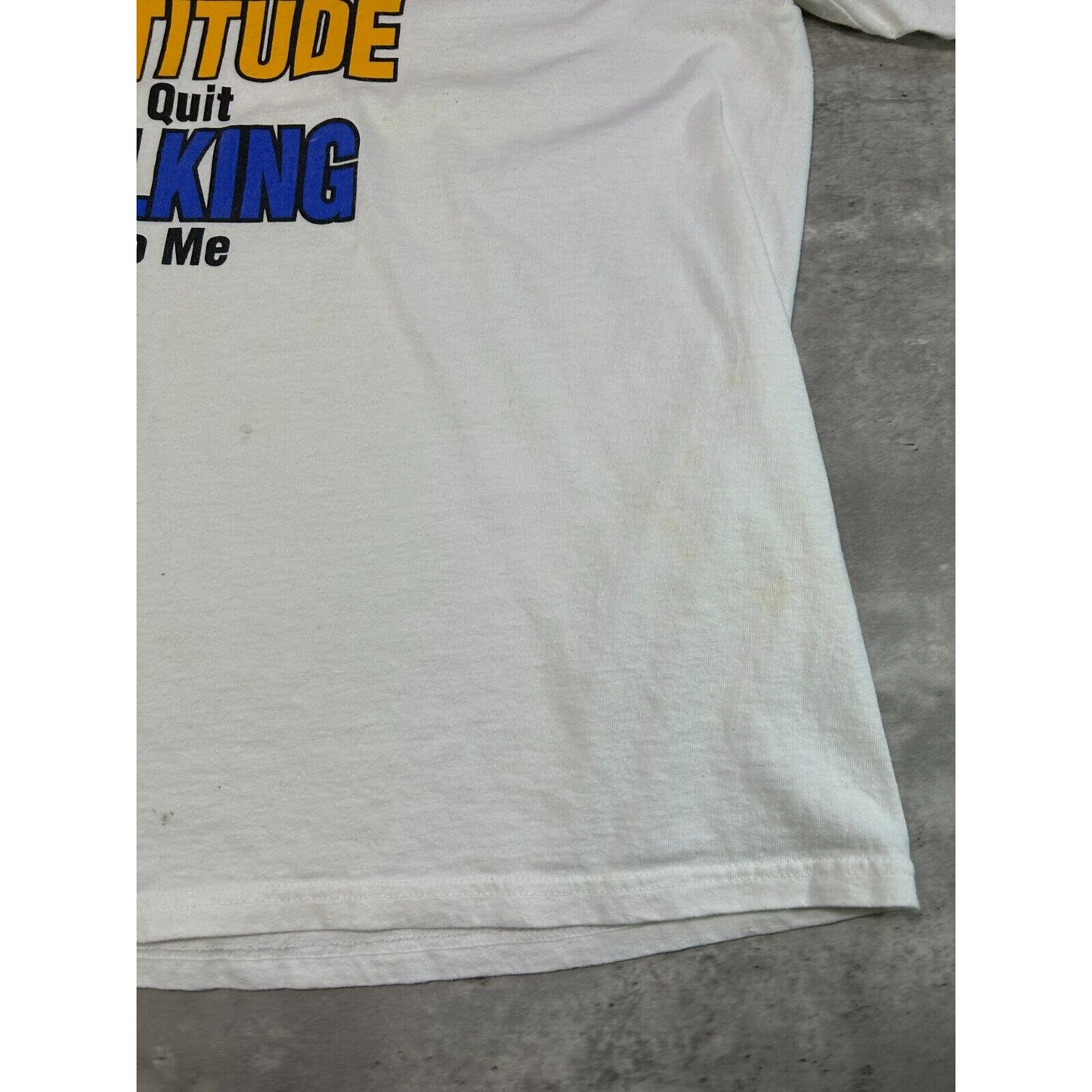 Vintage 1992 If You Don't Like My Attitude Comedy Slogan T-Shirt Size XL White