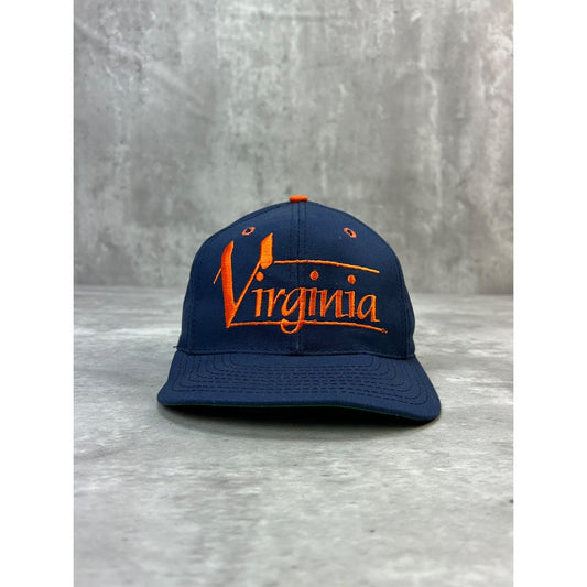 Vintage 90s Virginia Cavaliers NCAA Embroidered Spellout Snapback Hat OSFA