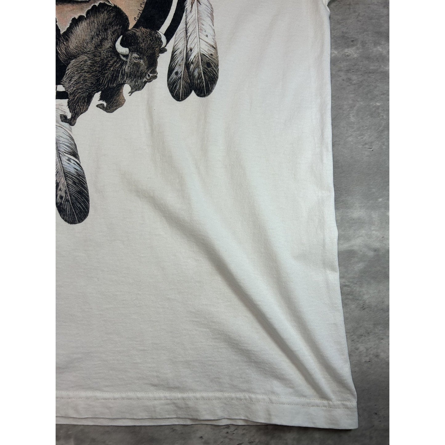 Vintage 90s Maine Dreamcatcher Animal Nature Graphic T-Shirt Size XL