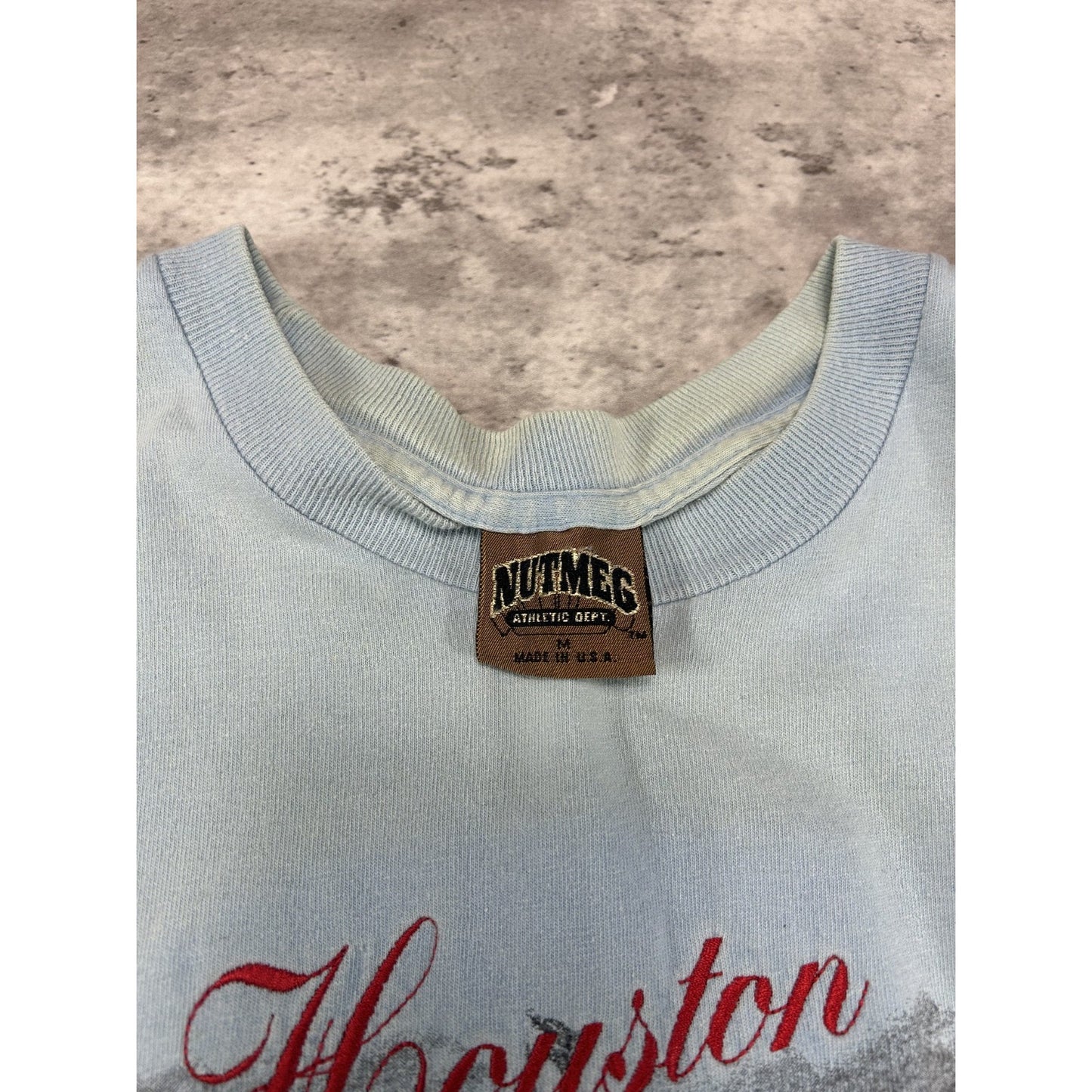 Vintage 90s Houston Oilers NFL Equipment Graphic Football T-Shirt Size Medium