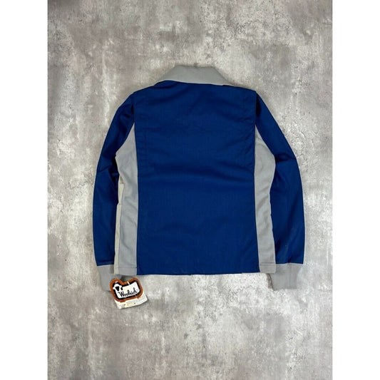 Vintage 1980s Womens Woolrich Full Zip Two Tone Lightweight Jacket Size Medium Blue