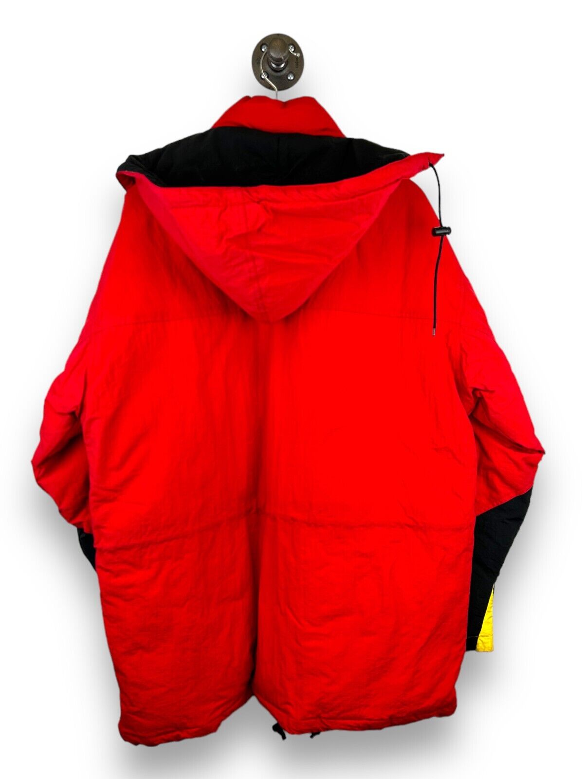 Vintage 90s Marlboro Insulated Cinched Puffer Long Hooded Jacket Size XL