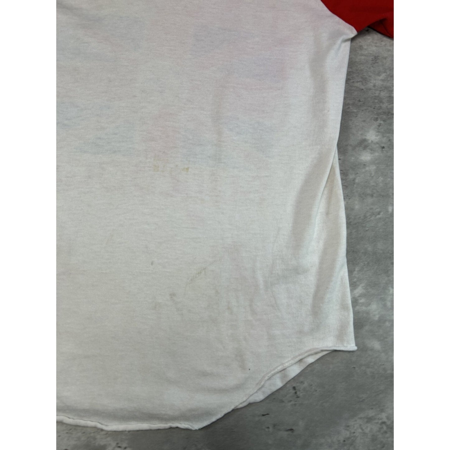 Vintage 80s The British Bulldogs Two Tone Raglan 3/4 Sleeve T-Shirt Size Small