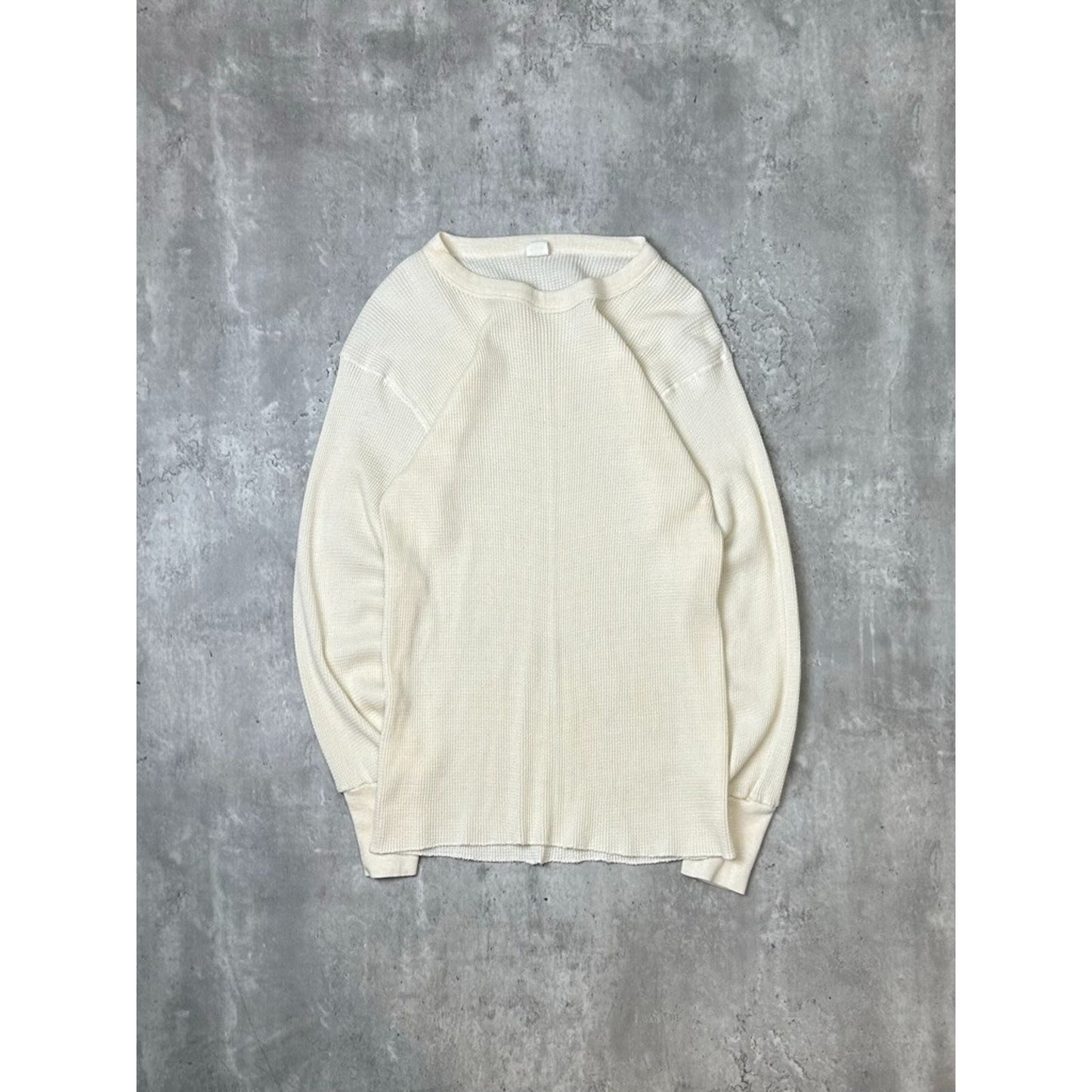 Vintage 1970s Fruit Of The Loom Thermal Print Long Sleeve T-Shirt Size XL