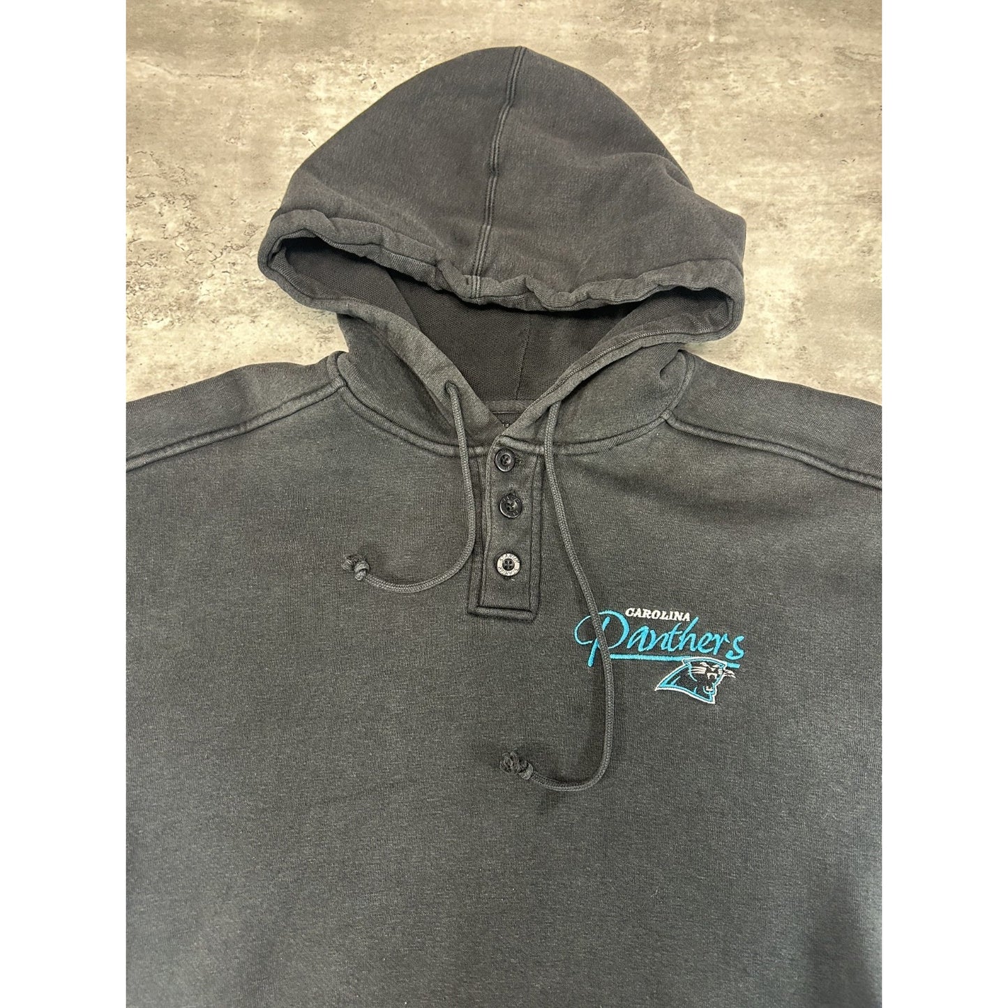 Vintage 90s Carolina Panthers NFL Embroidered Hooded Starter Sweatshirt Sz Small