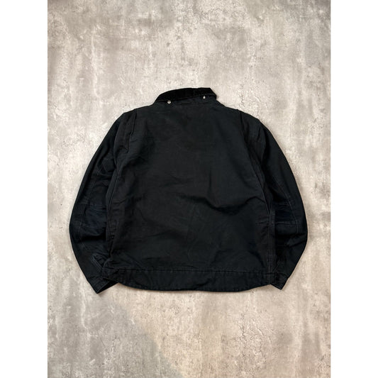 Vintage Carhartt Blanket Lined Canvas Workwear Detroit Jacket Size Large Black
