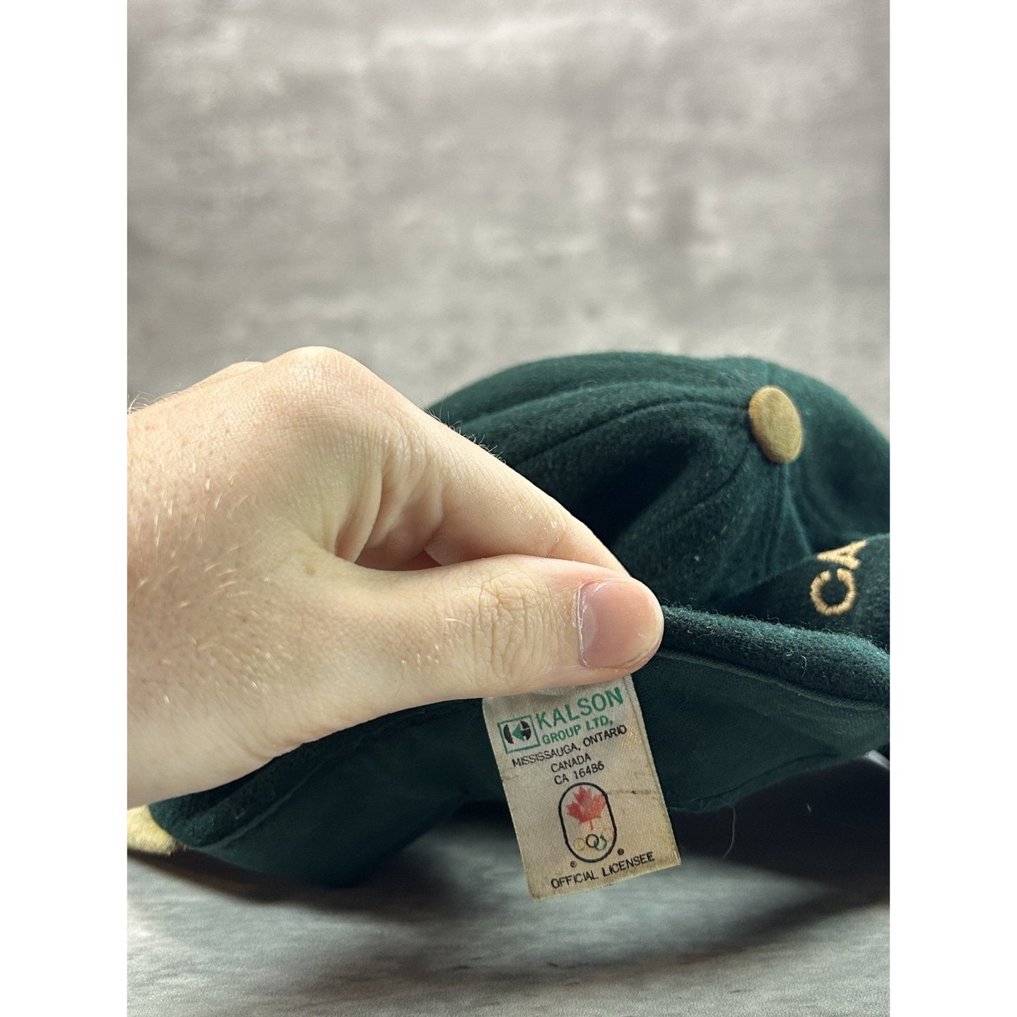Vintage 1994 Lillehammer Olympics Embroidered Logo Strapback Hat OSFA Green