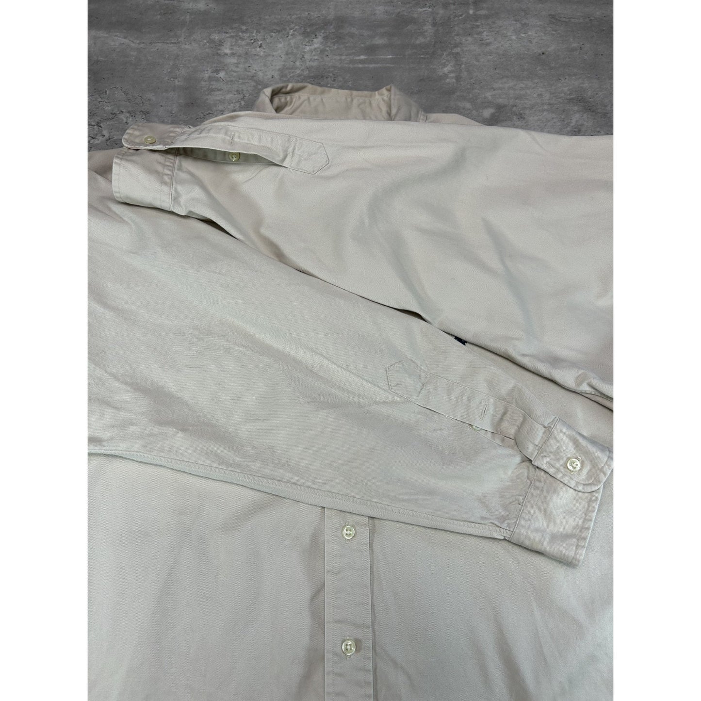 Vintage Polo Ralph Lauren Embroidered Pony Long Sleeve Button Up Shirt Sz XXL