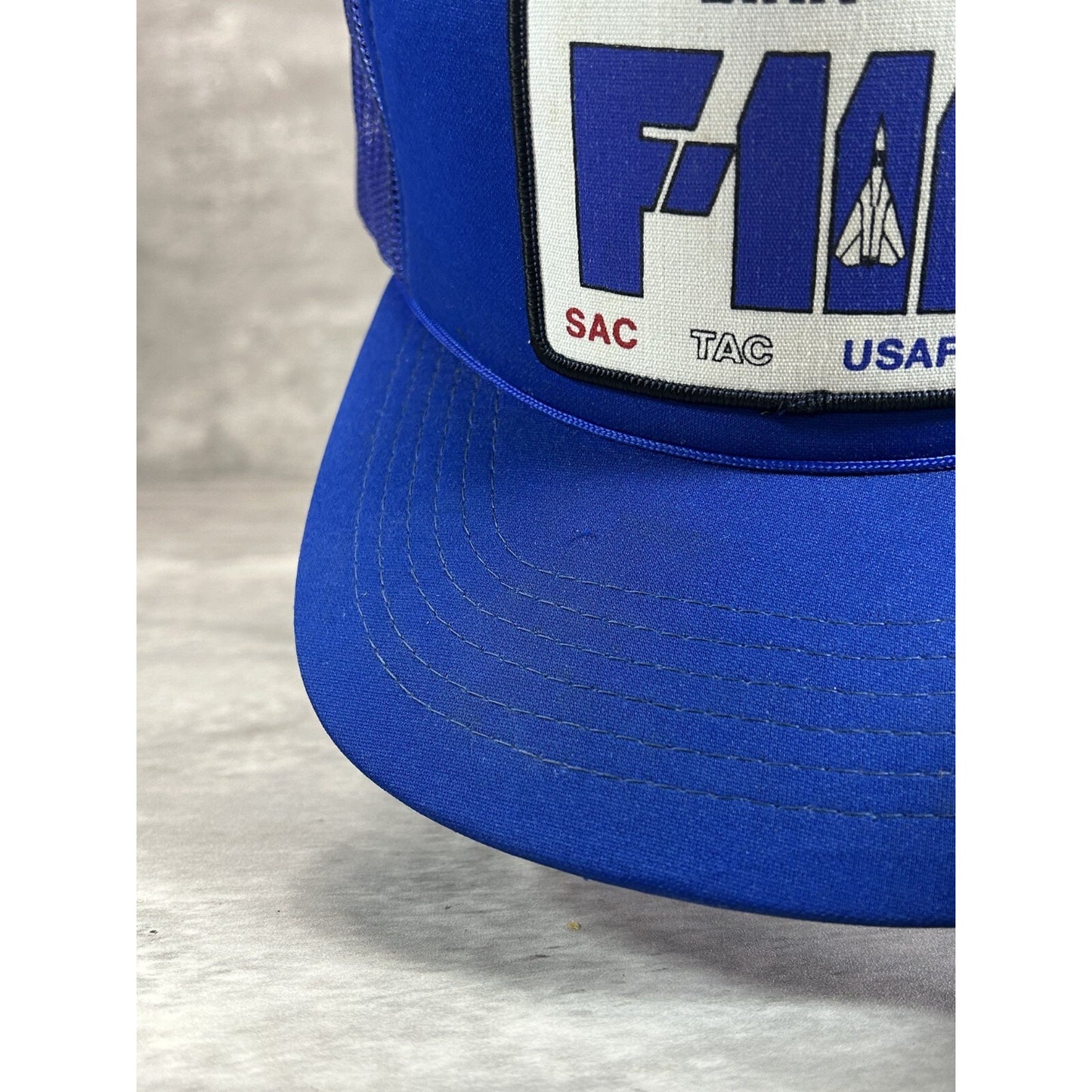VTG 80s F-111 Military. Fighter Jet Embroidered Patch Trucker Snapback Hat OSFA