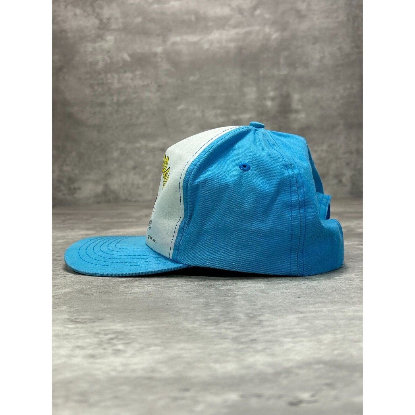 Vintage 80s/90s Grandad Graphic Slogan Two Tone Snapback Hat OSFA