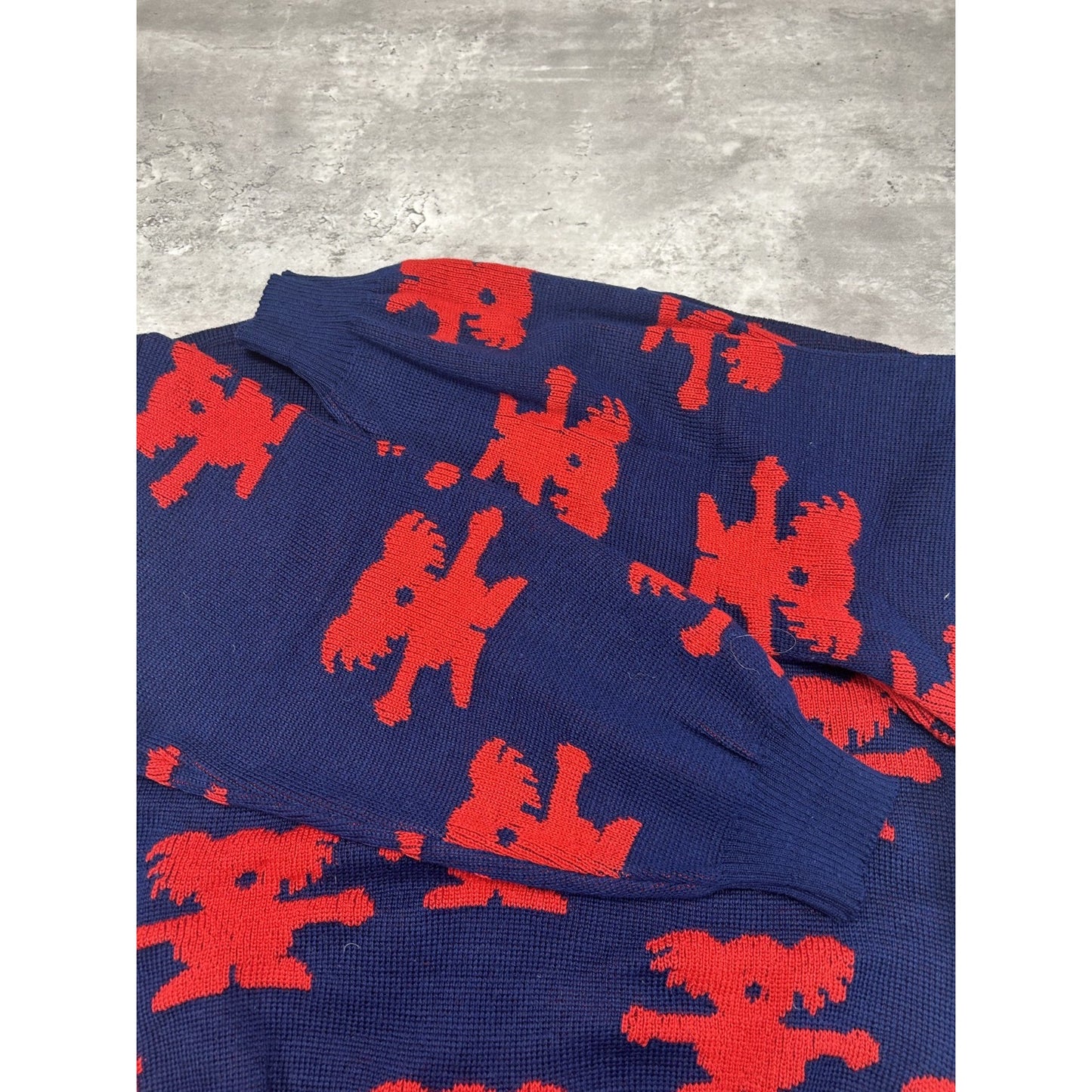 Vintage 90s Everything Australian Koala All Over Print Knit Sweater Size Large