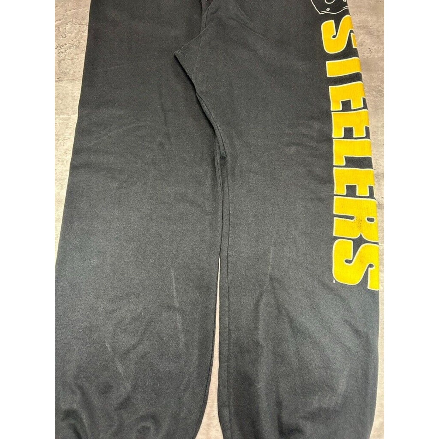Vintage 90s Pittsburgh Steelers NFL Graphic Spell Out Football Pants Size Large