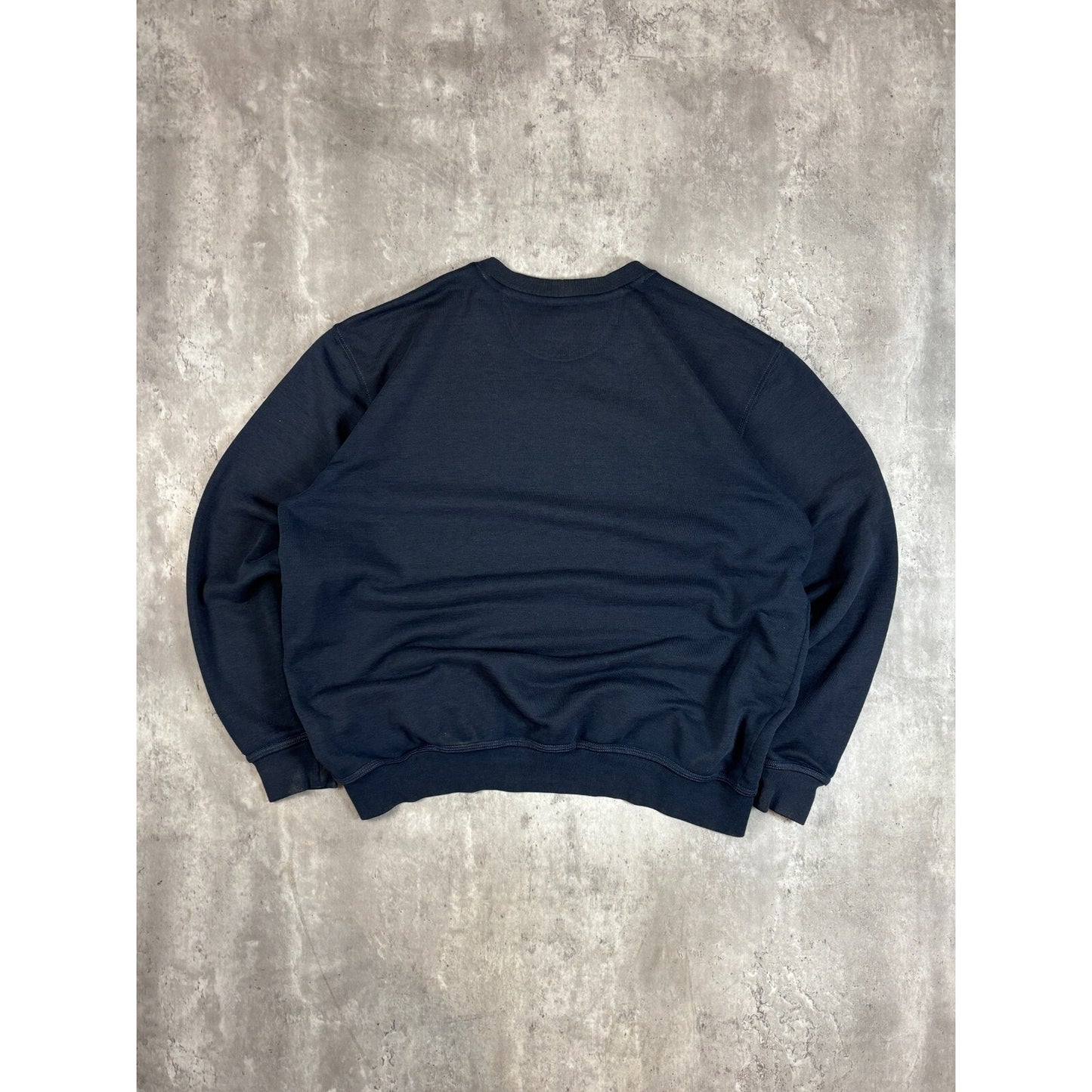 Vintage Carhartt Embroidered Patch Pullover Crewneck Sweatshirt Size Large Blue