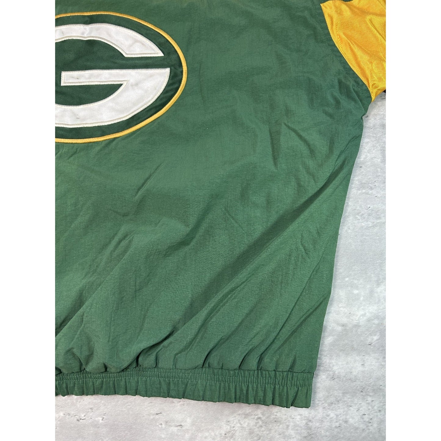 Vintage 90s Green Bay Packers NFL Insulated Starter Full Zip Hooded Jacket Large