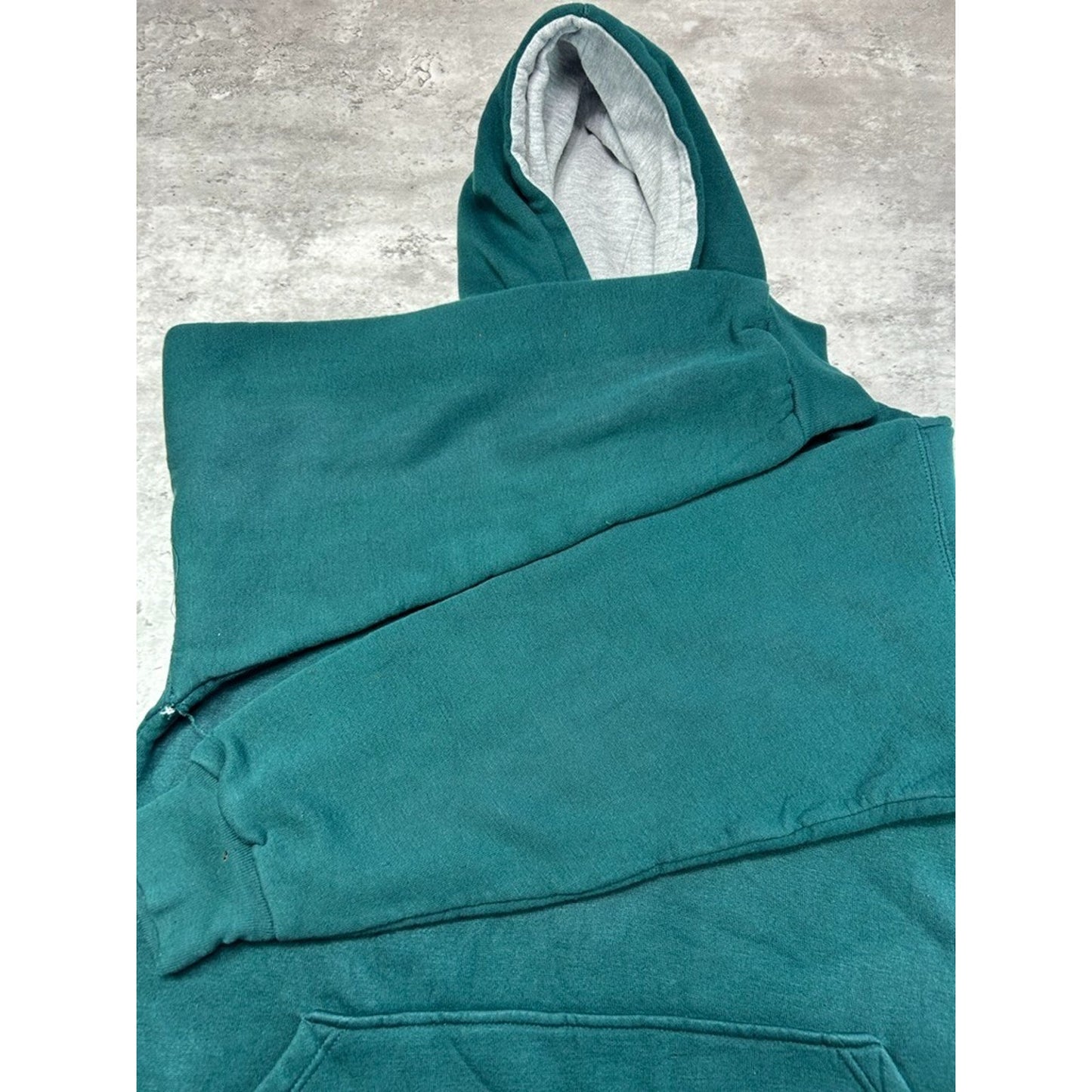 Vintage Coleman Outdoors Blank 1/4 Button Pullover Hooded Sweatshirt Size Large