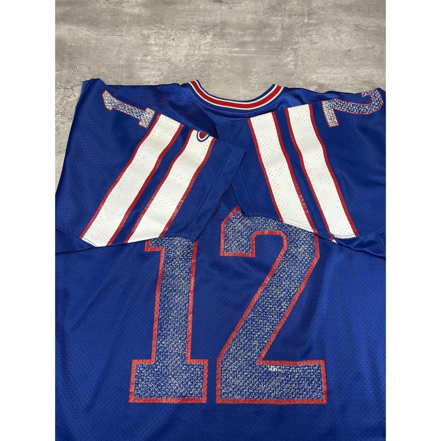 Vintage 90s Jim Kelly #12 Buffalo BIlls NFL Champion Football Jersey Size XL