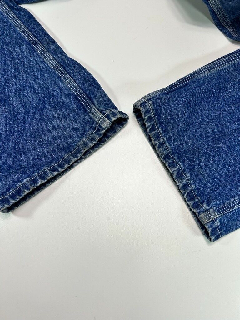 Vintage Key Dark Wash Denim Workwear Carpenter Pants Size 32