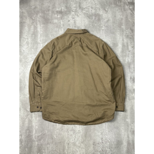 Vintage L.L. Bean Plaid Print Long Sleeve Workwear Button Up Shirt Size Large