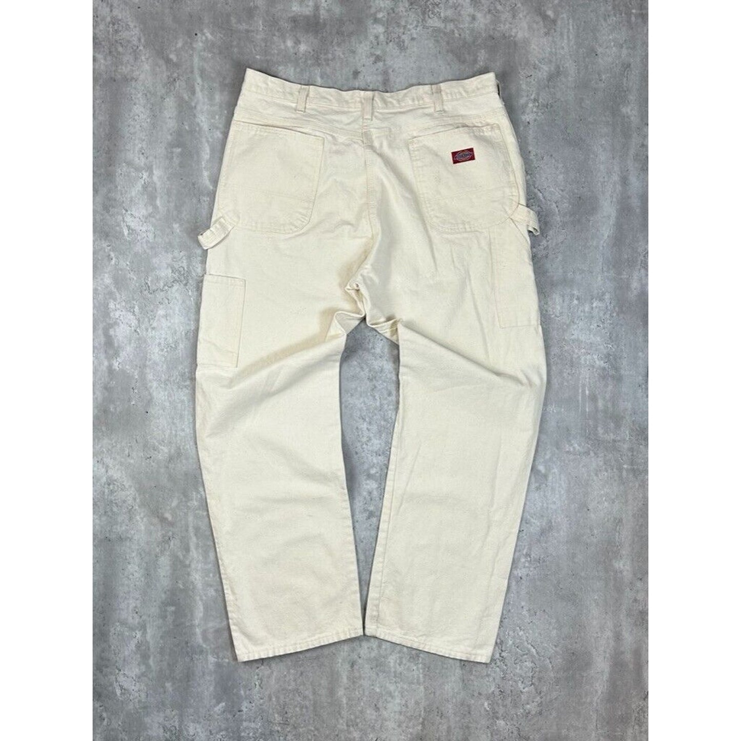 Vintage Dickies Canvas Workwear Painters Pants Size 38 Cream