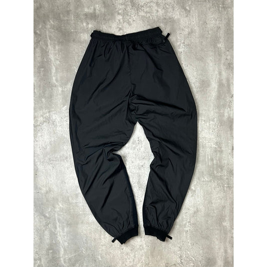 Vintage 90s Adidas Embroidered Patch Tapered Nylon Track Pants Size Small Black
