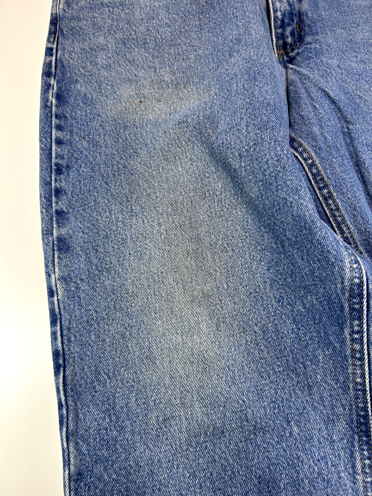 Vintage 90s Carhartt Medium Wash Denim Work Wear Pants Size 36W B17 DST