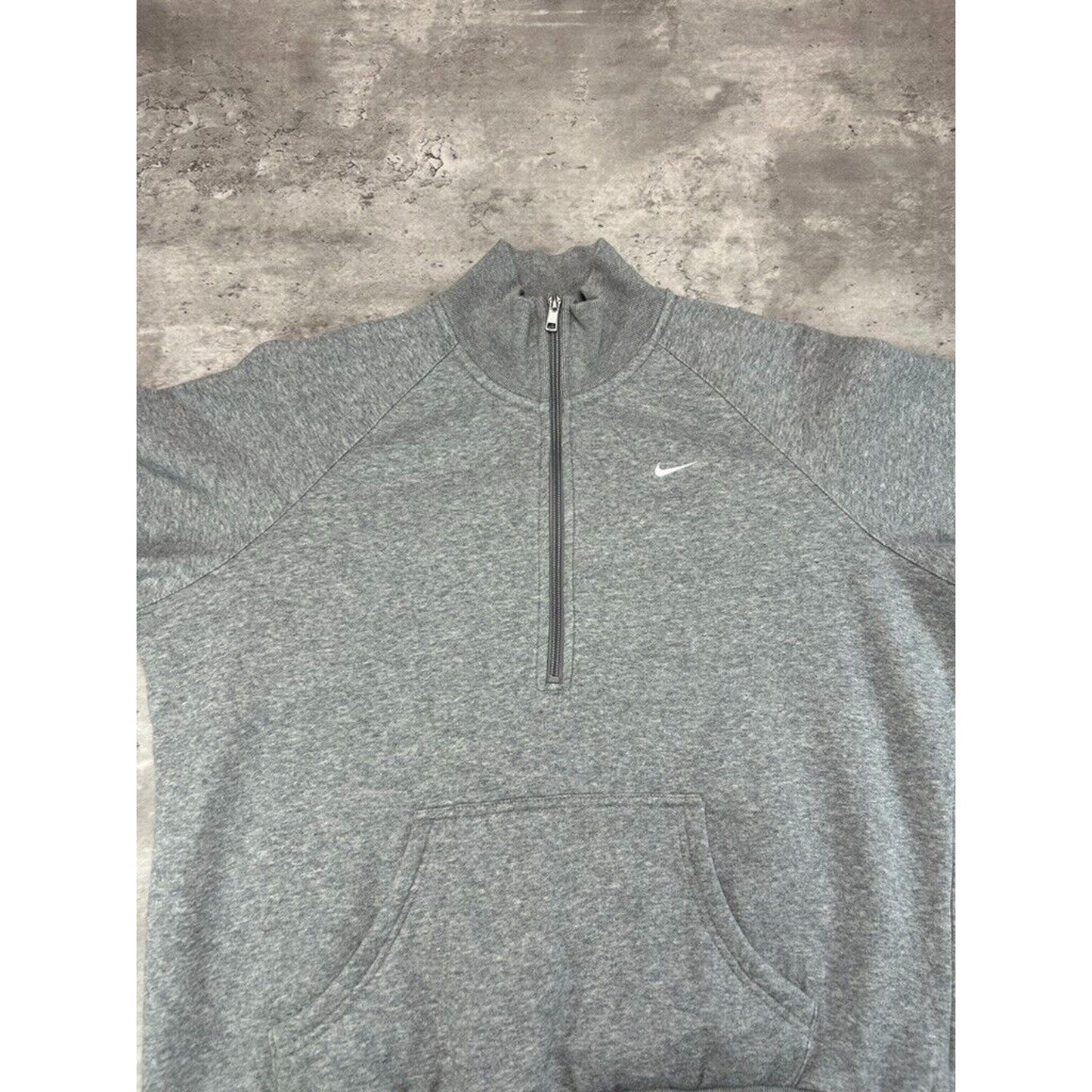 Vintage Womens Nike Embroidered Swoosh 1/2 Zip Pullover Sweatshirt Size XL Gray