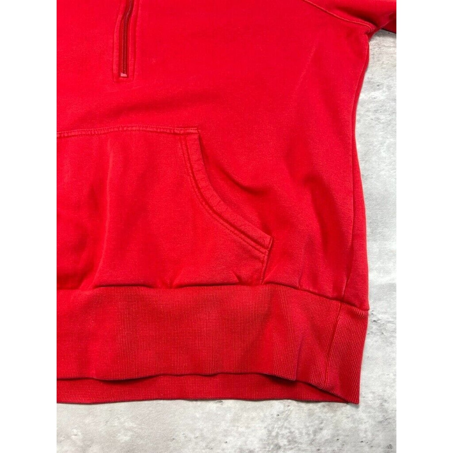 Vintage Y2K Womens Nike Embroidered Swoosh 1/2 Zip Sweatshirt Size XL Red