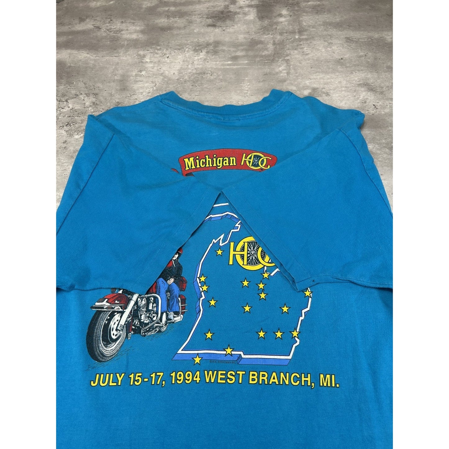 Vintage 90s Harley Davidson Owners Group Spellout Graphic T-Shirt Size XL