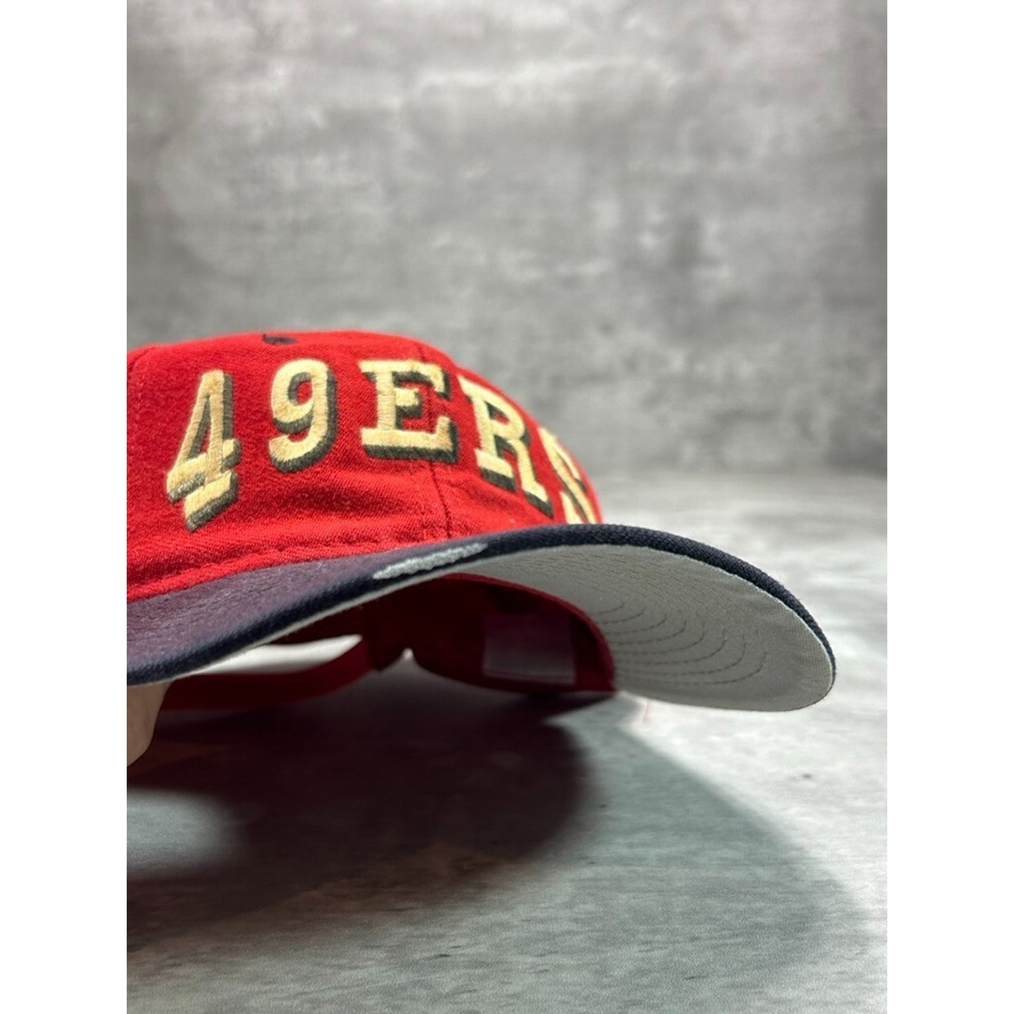 Vintage 90s San Francisco 49ers NFL Embroidered Spellout Snapback Hat OSFA