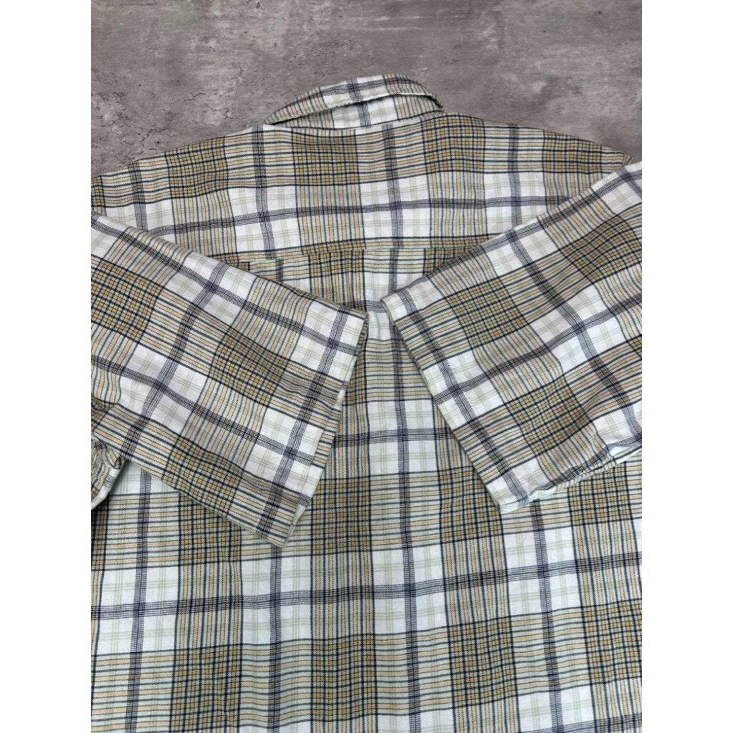 Vintage Y2K Ecko Unltd Plaid Single Pocket Short Sleeve Button Up Shirt Medium