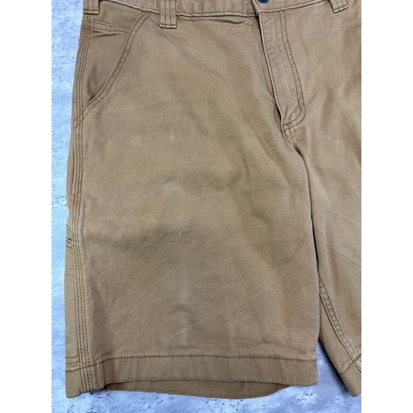 Carhartt Relaxed Fit Canvas Workwear Five Pocket Shorts Size 35 Beige