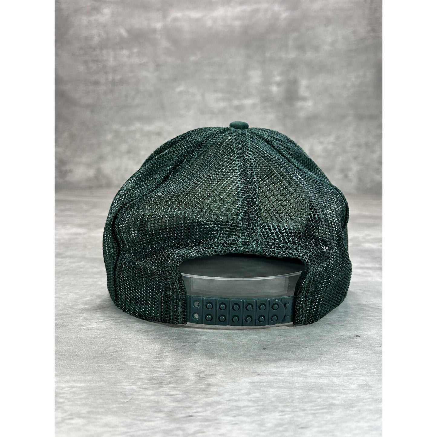 Vintage 1980s Trackside Tap Graphic Spellout Trucker Snapback Hat OSFA Green