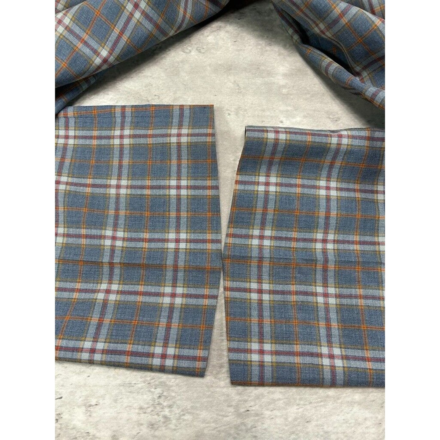 Vintage 1970s Crusaders Checkered Plaid Print Trouser Style Pants Size 34