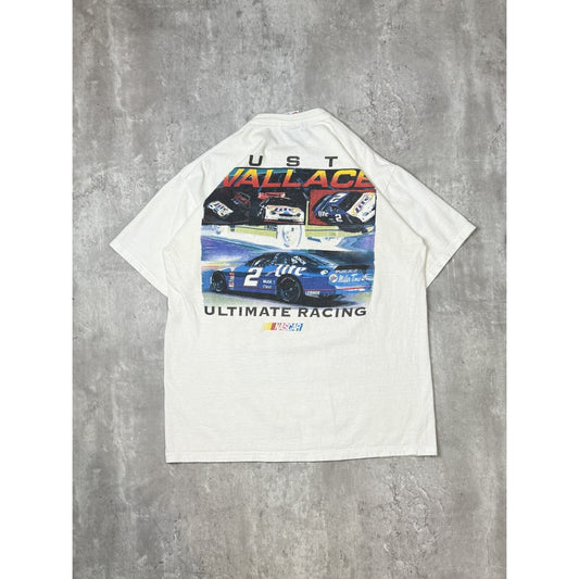 Vintage 90s Rusty Wallace Ultimate Racing Nascar Graphic T-Shirt Size Large