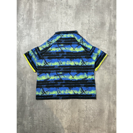 Vintage 90s Hobie Surf Shop Abstract Striped T-Shirt Size Medium