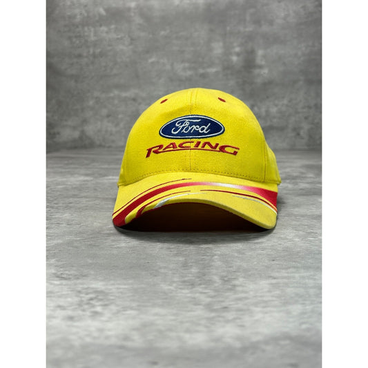 Vintage Ford Racing Nascar Embroidered Spellout Strapback Hat OSFA