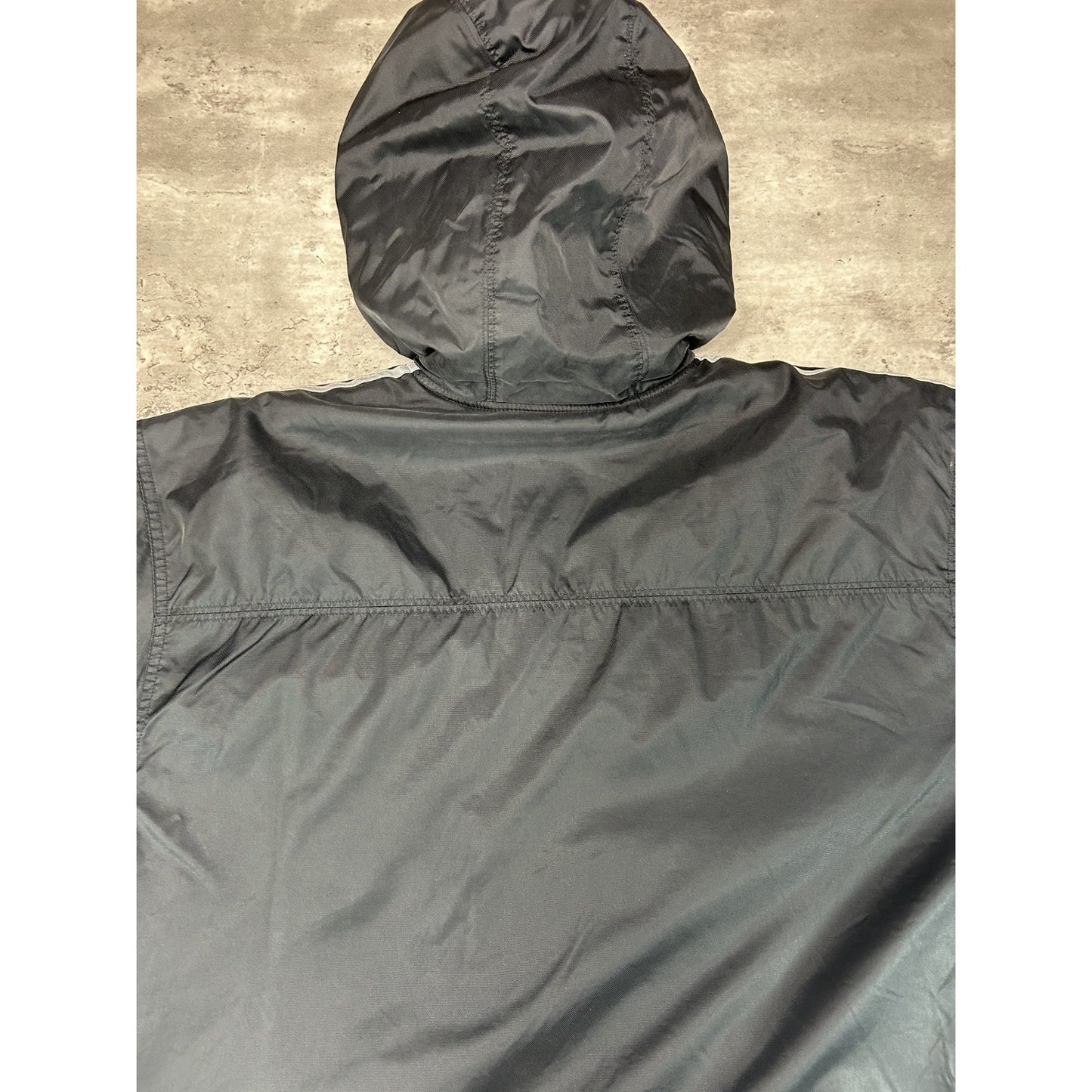Vintage 90s Adidas Embroidered Logo Reversible Full Zip Hooded Jacket Size XL