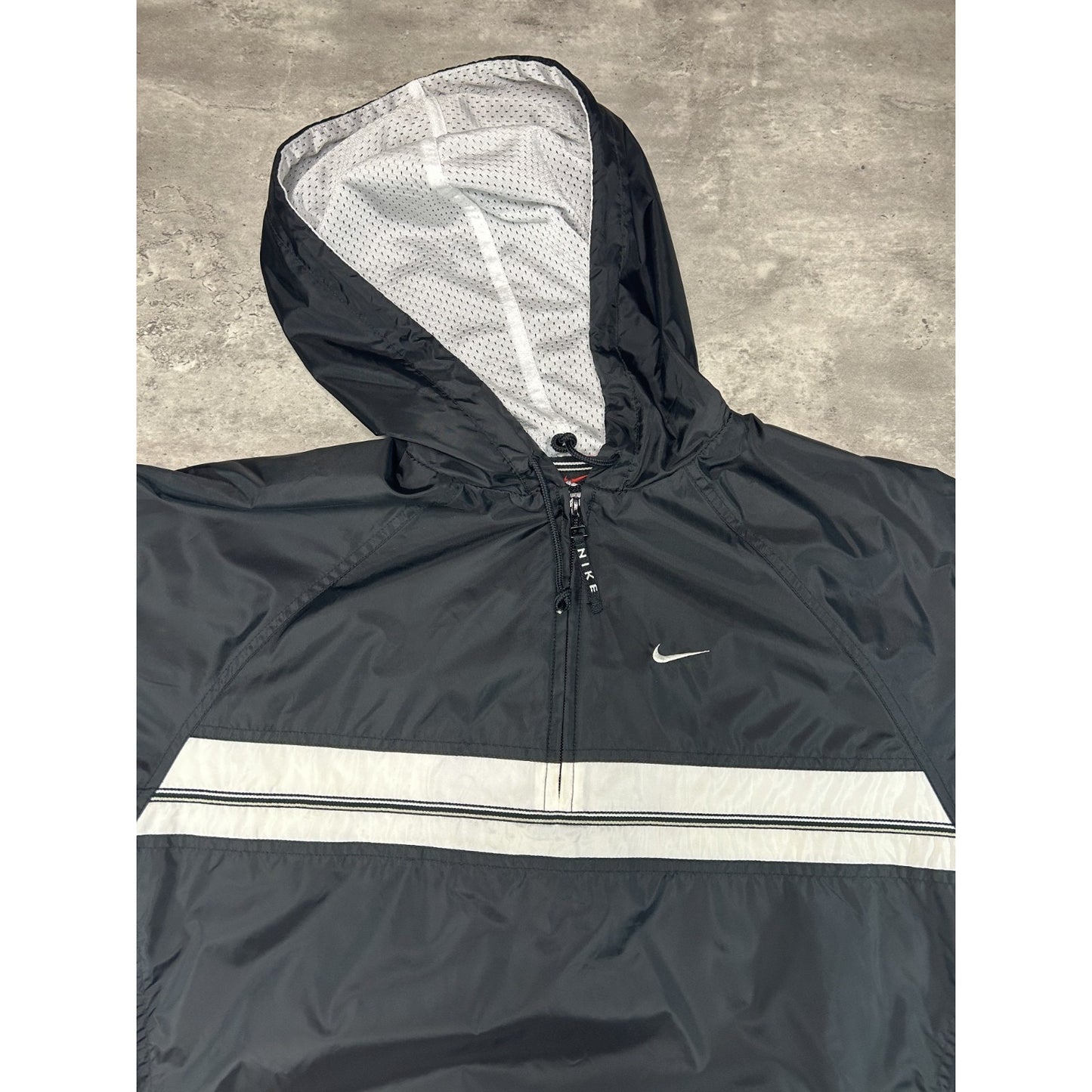 Vintage 2000s Nike Embroidered Swoosh Nylon 1/2 Zip Windbreaker Jacket Sz Large