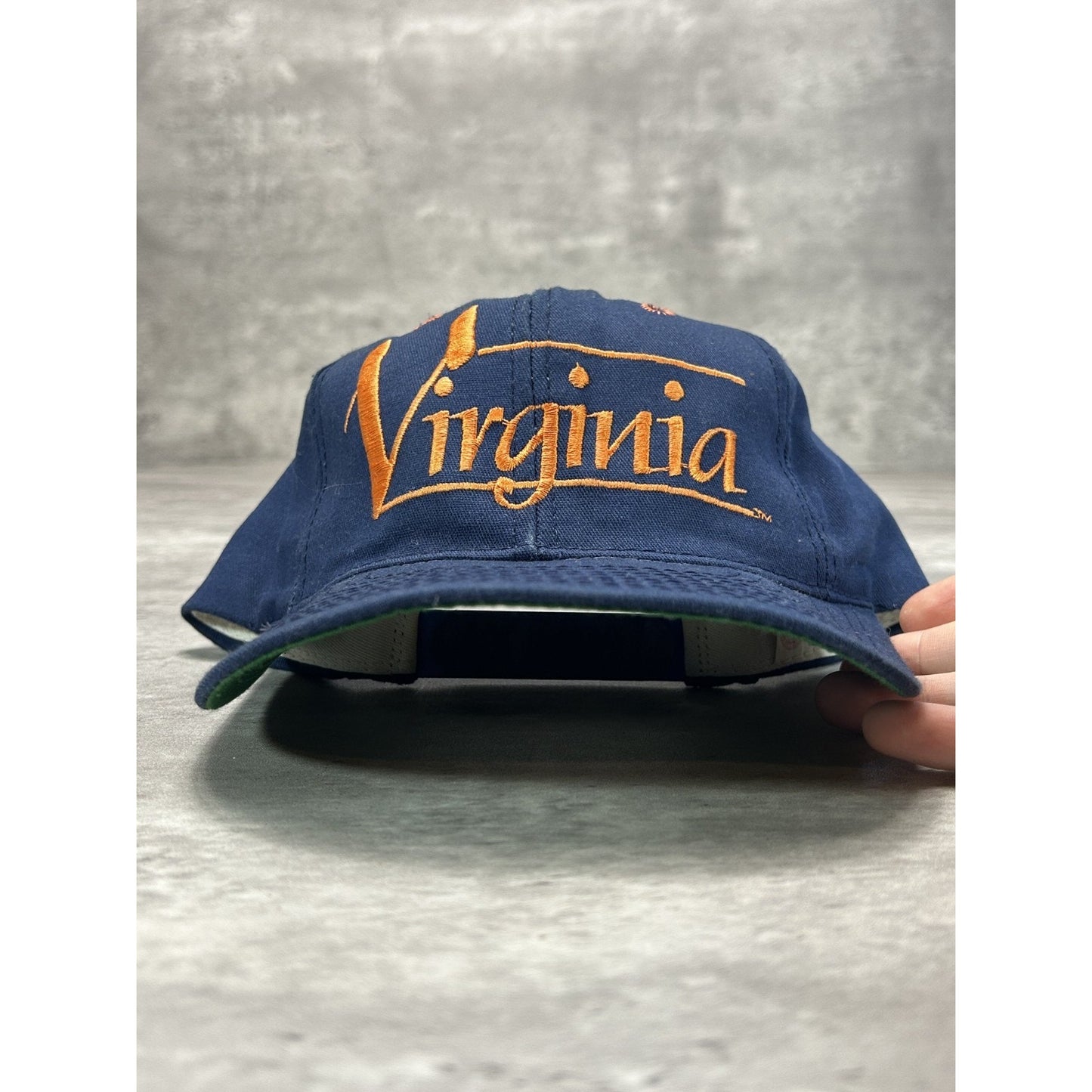 Vintage 90s Virginia Cavaliers NCAA Embroidered Spellout Snapback Hat OSFA