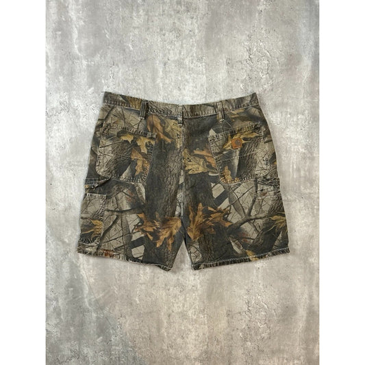 Vintage Carhartt Realtree Hardwoods Workwear Camo Carpenter Shorts Size 40