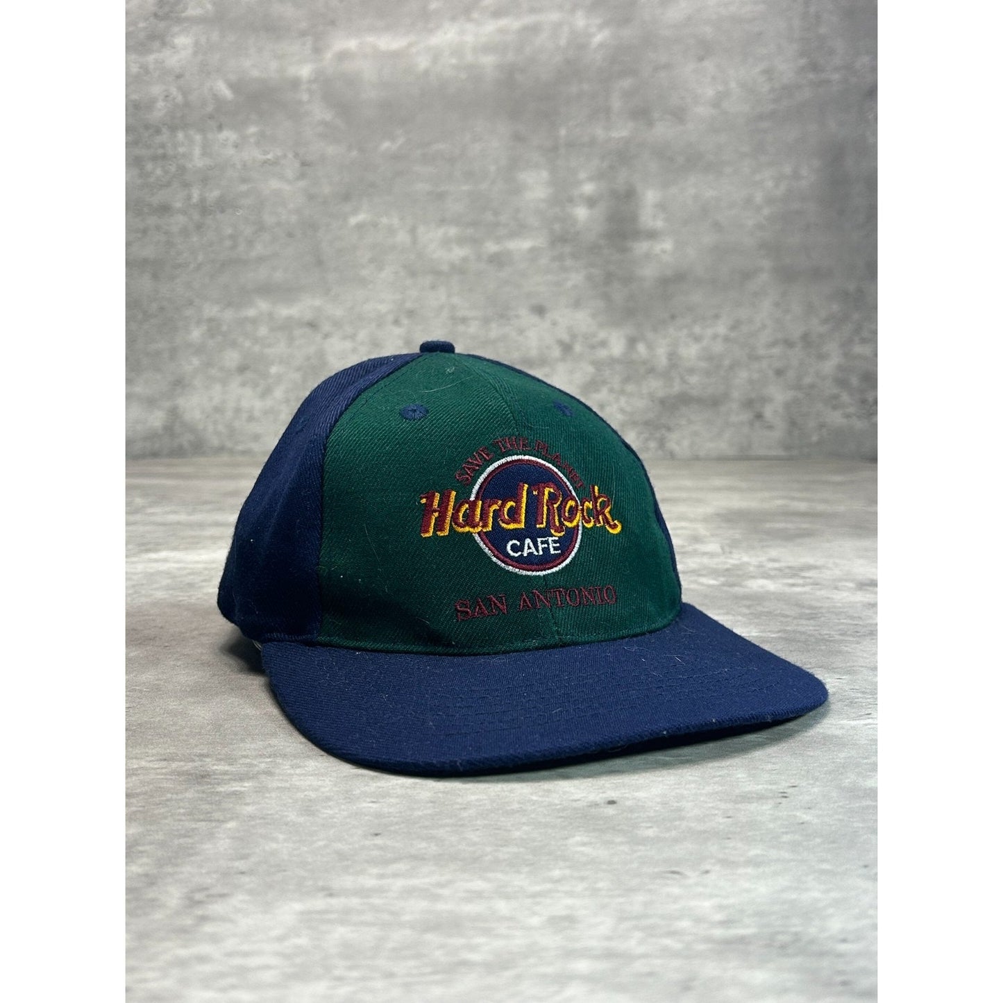 Vintage 90s Hard Rock Cafe San Antonio Embroidered Destination Snapback Hat OSFA