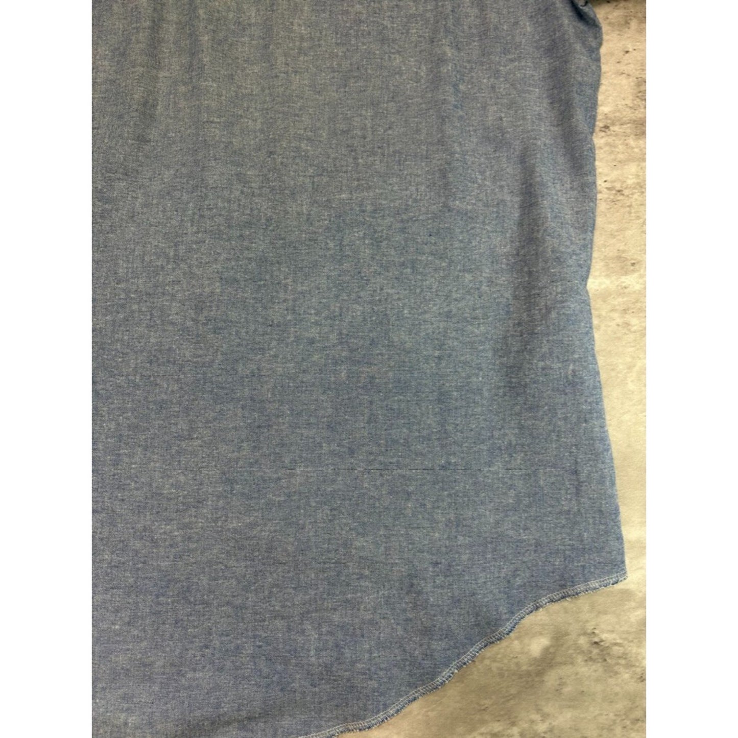 Vintage 1970s Wrangler Pearl Snap Denim Chambray Button Up Shirt Size XL