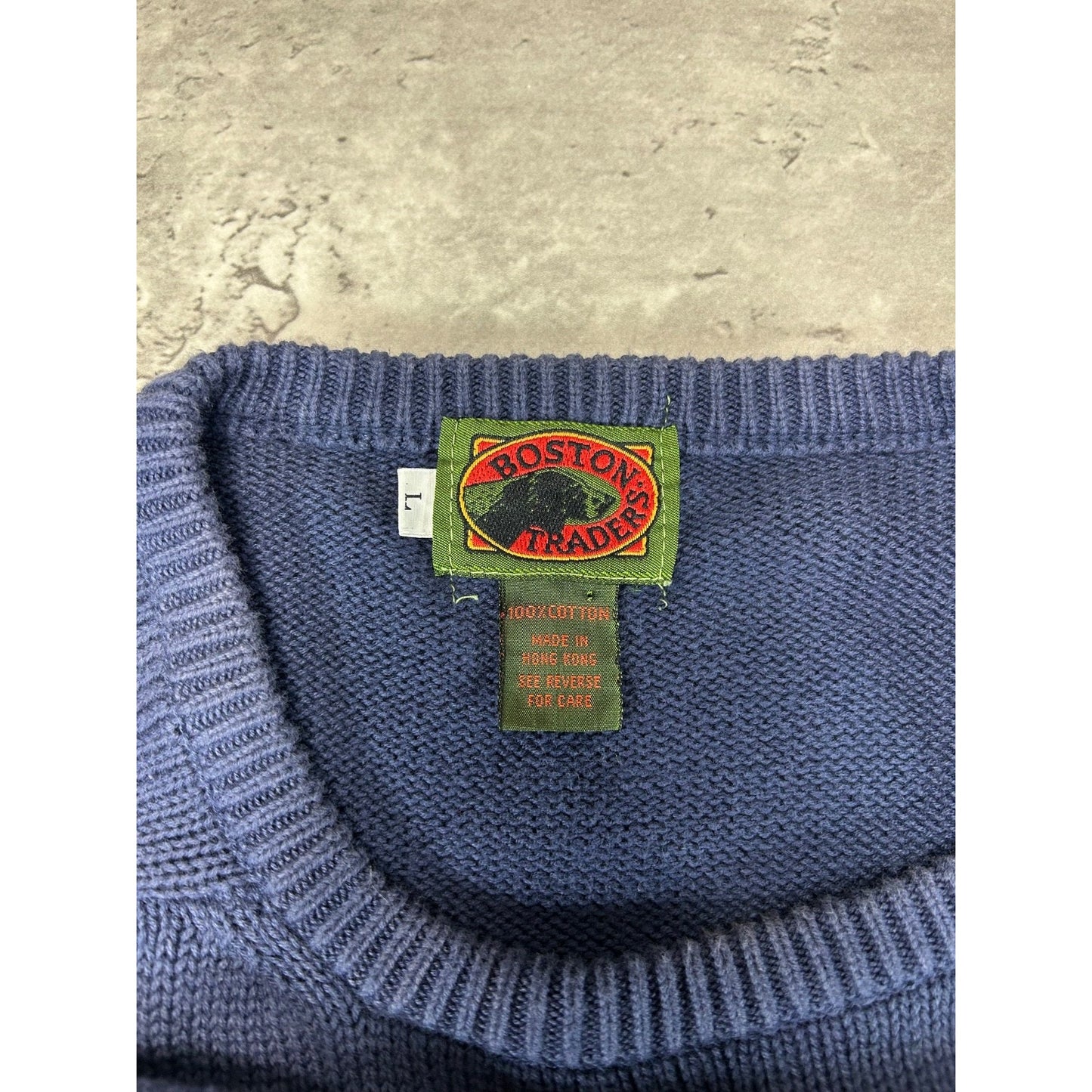 Vintage 90s Boston Traders Pullover Ribbed Knit Sweater Size Large