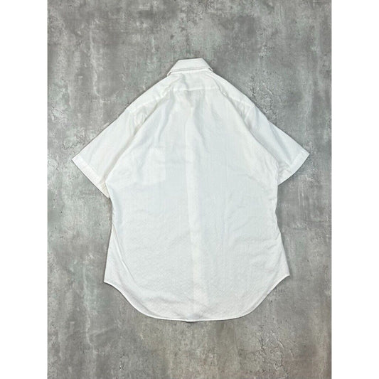 Vintage 1970s Sears Single Pocket Short Sleeve Button Up Shirt Size XL White