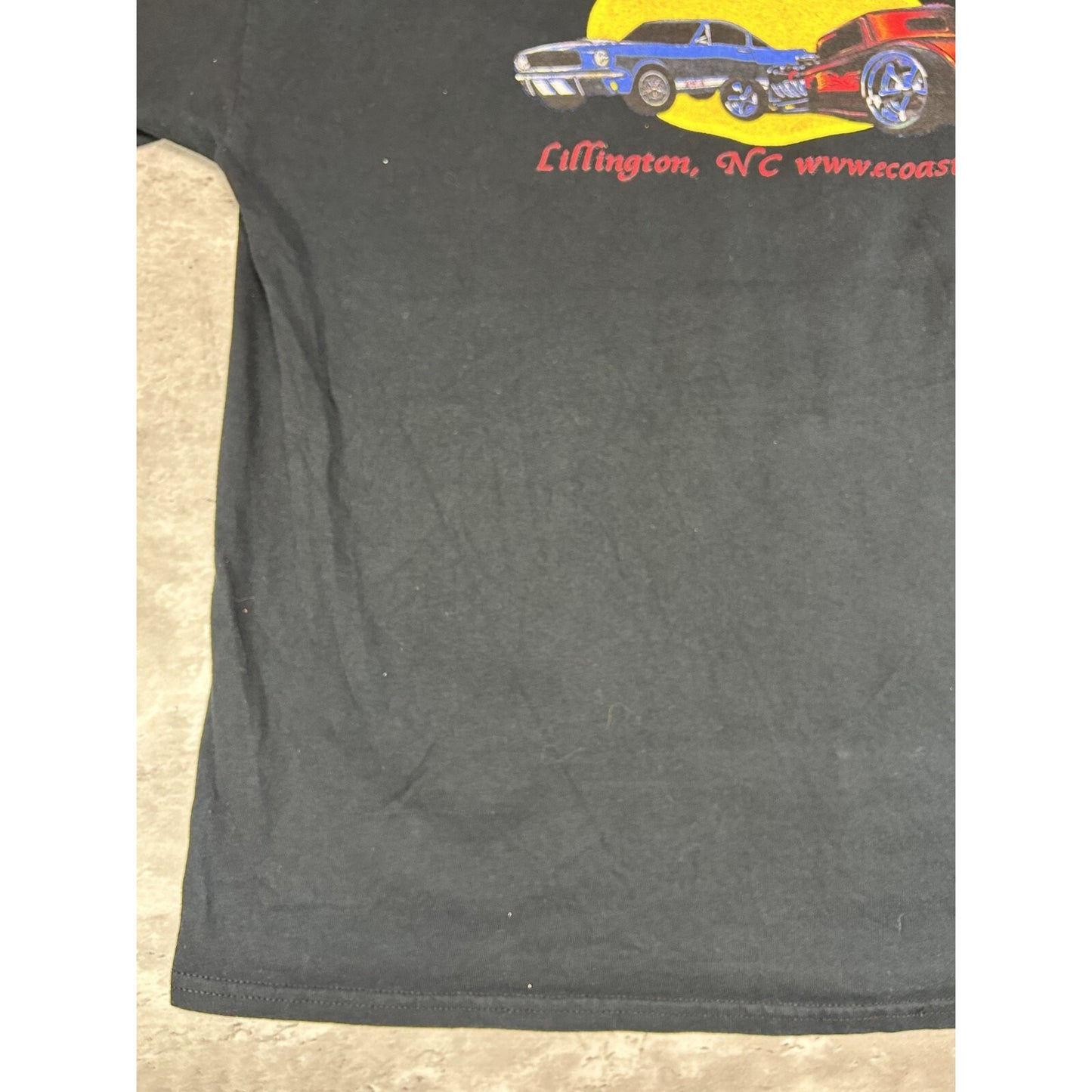 Vintage East Coast Classic Cars Destination Graphic T-Shirt Size 2XL Black