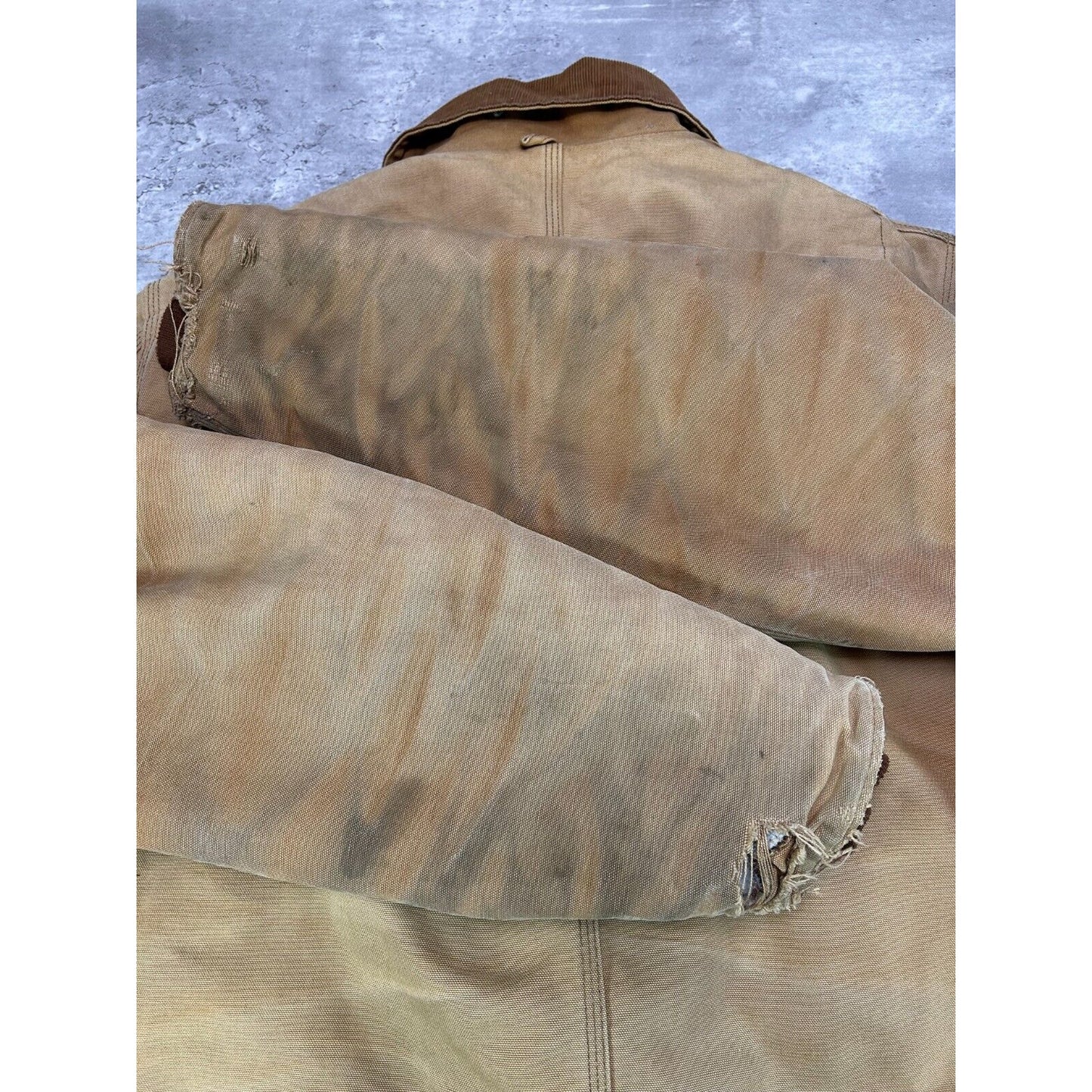 Vintage Carhartt Quilted Lined Canvas Workwear Cropped Arctic Jacket Size XL