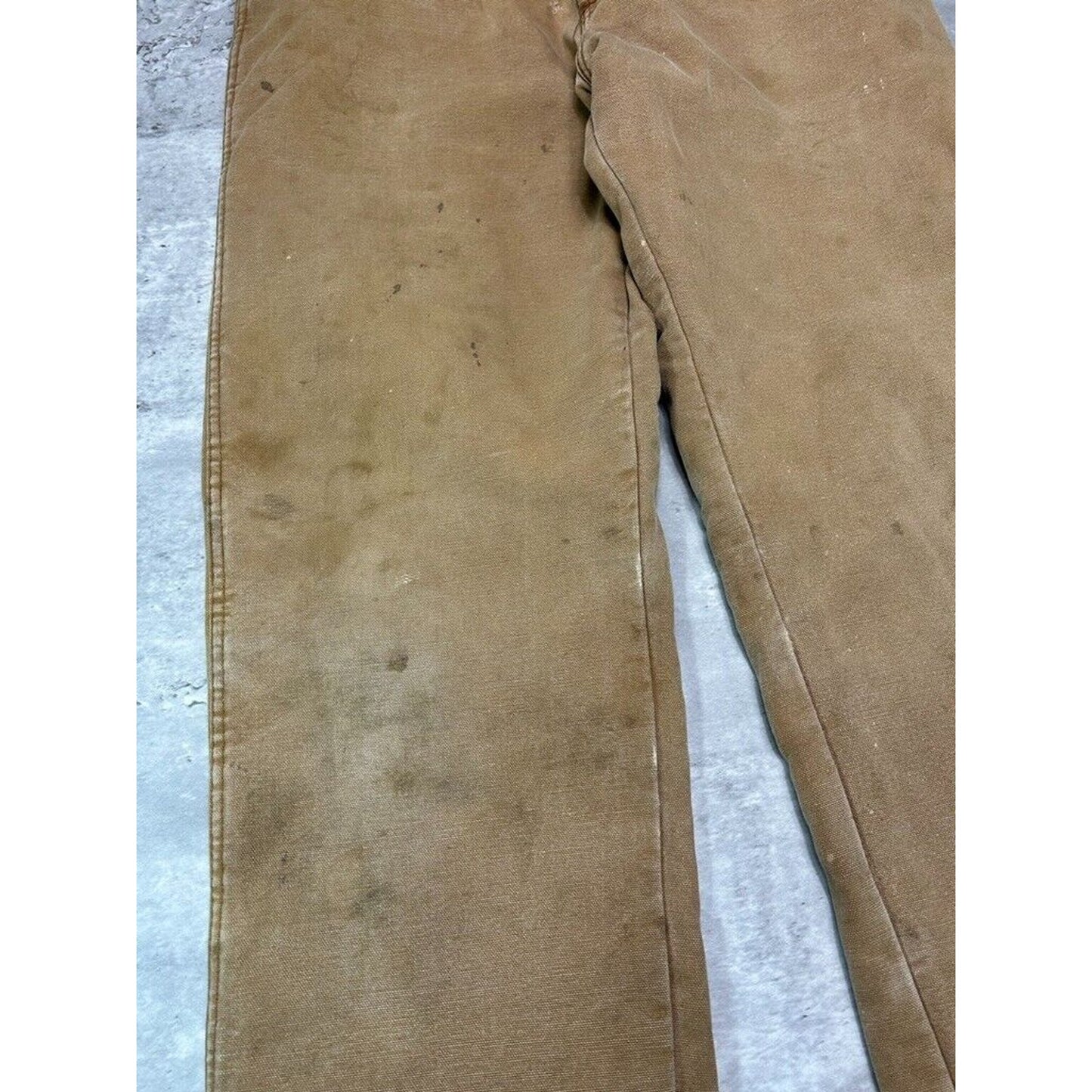 Vintage Dickies Quilted Lined Canvas Workwear Pants Size 31 Beige