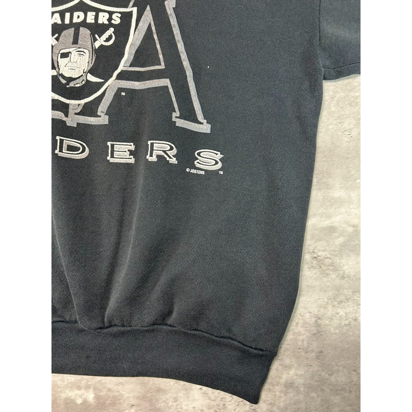 Vintage 90s Los Angeles Raiders NFL Graphic Spellout Football Sweatshirt Size XL