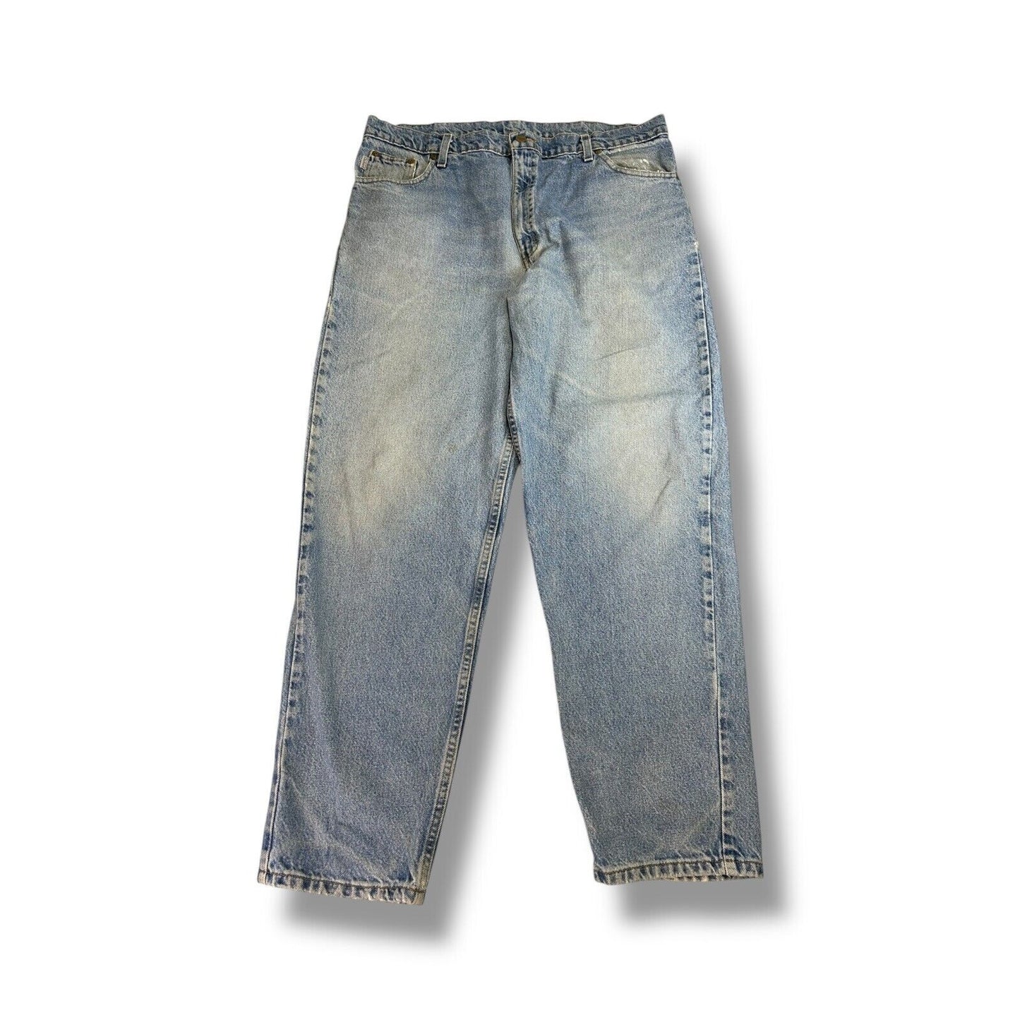 Vintage Carhartt Light Wash Denim Workwear Pants Size 38 Blue